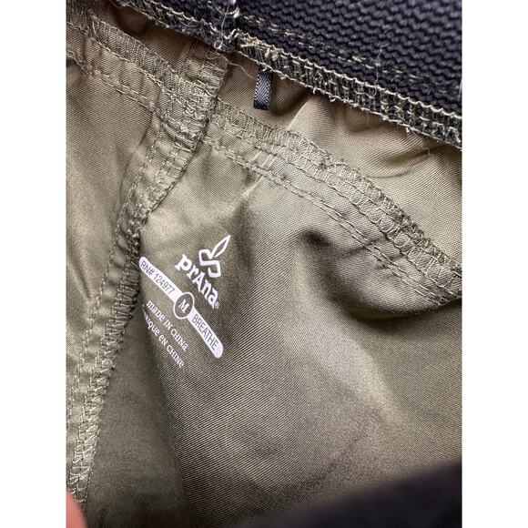 Prana Mens Green Breathe Shorts Size M Pull On Stretch Workout Gym Training - Picture 6 of 6